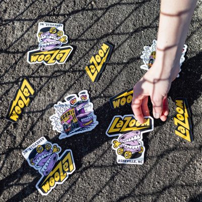 Array of LaZoom themed stickers